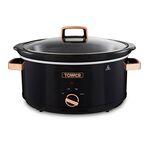 Tower Infinity 6.5L Black & Rose Gold Slow Cooker
