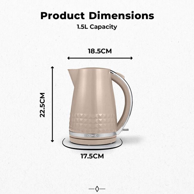 TOWER SOLITAIRE BEIGE 1.5L Kettle