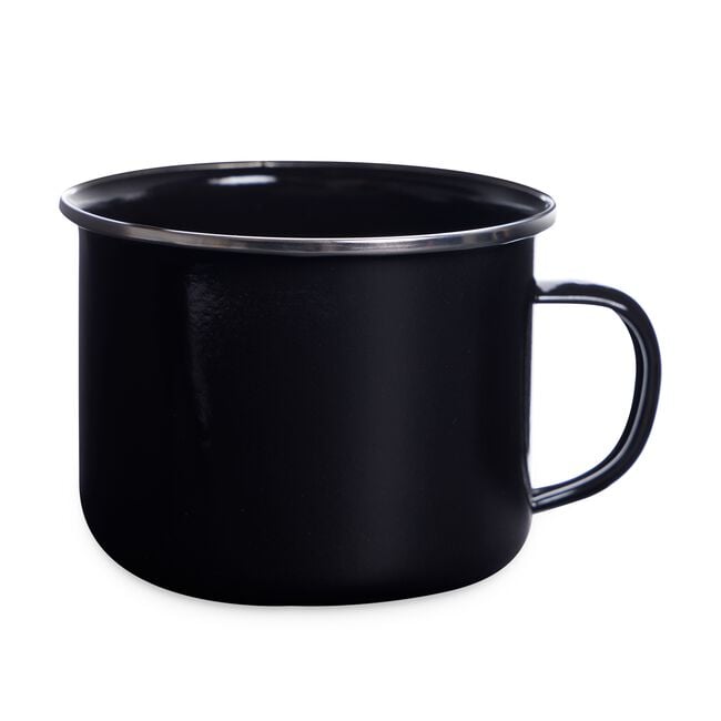 2 Black Camping Mugs