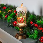 Light Up Swirling Christmas Candle Scene