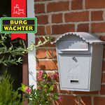 Steel Letterbox Classic French Grey