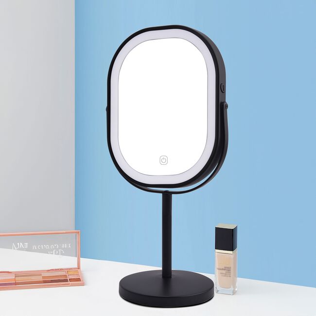 VISAGE LED MATTE BLACK SQUARE 3X Cosmetic Mirror
