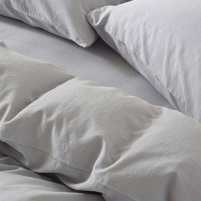 SINGLE DUVET COVER Martex Touch of Linen Ice Blue