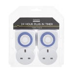 24 Hour Plug-in Timer Twin Pack