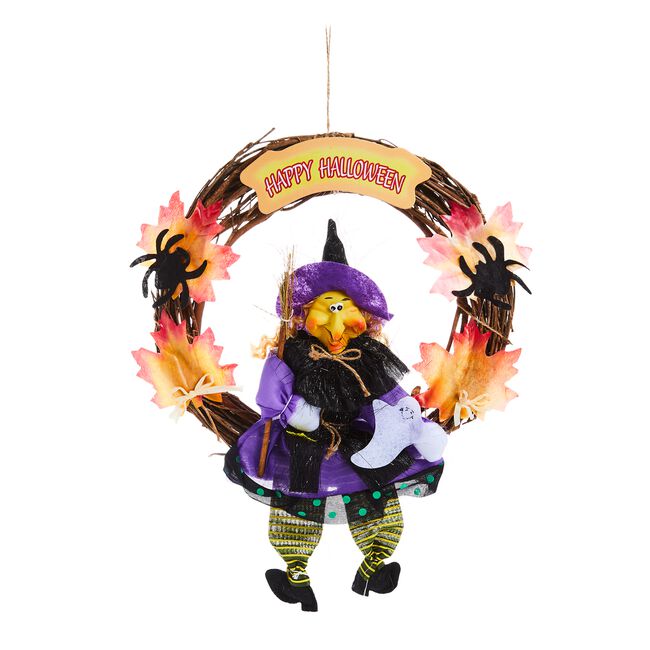 Halloween 41cm Witch Wreath