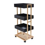 Storage Solutions 4 Layer Bamboo Bathroom Trolley