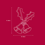 Bells & Holly Rope Light Silhouette