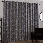 BLACKOUT & THERMAL BOBBLE BLACK  66x72 Curtain