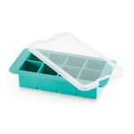 Lekue XL Square Ice Cube Tray With Lid - Turquoise
