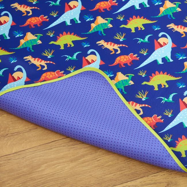 Baby Splash Mat Dino Land Mat 130cm x 130cm - Blue