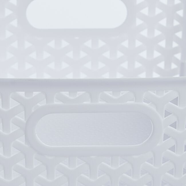 Geometric Storage Basket 4L - White