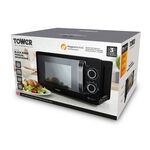 Tower 800W Black 20L Manual Microwave