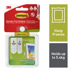 Command 12 Pack Medium & Small Hanging Strips