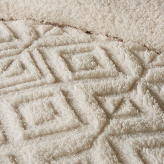 SINGLE DUVET COVER Fusion Geo Fleece Natural