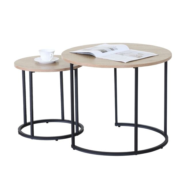 Bergstrom Set of 2 Coffee Table Oak