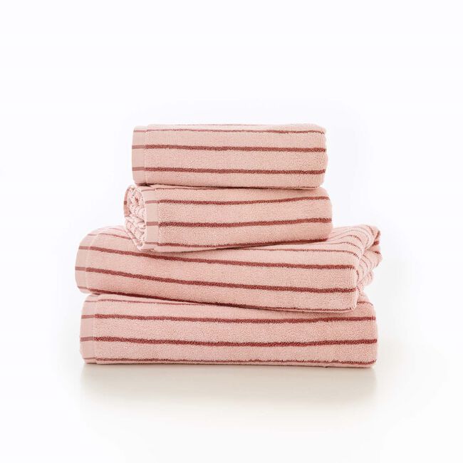 Deyongs Malmo Stripe Hand Towel Pink/Rose