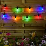 10 Filament Bulb Solar String Lights - Multicolour