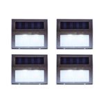 Solar Step & Fence Lights 4 Pack
