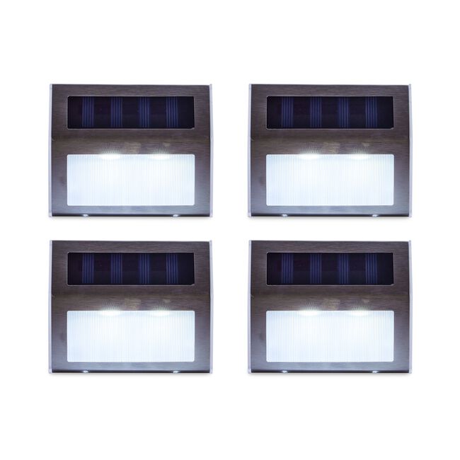 Solar Step & Fence Lights 4 Pack