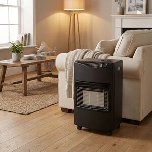 De Vielle Premium Mobile Gas Heater Black