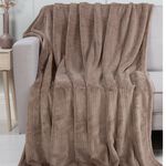 NICOLE DAY ETCHED STRIPE Mink 150x200cm Throw
