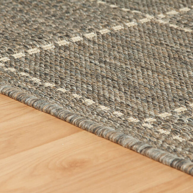 CHECKERED FLATWEAVE 160x225cm Grey