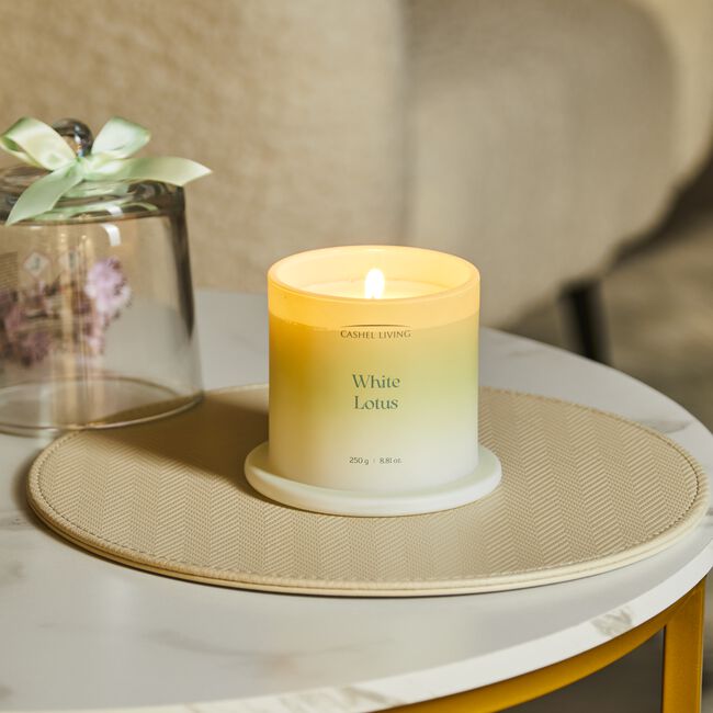 Cashel Living White Lotus 250g Scented Candle