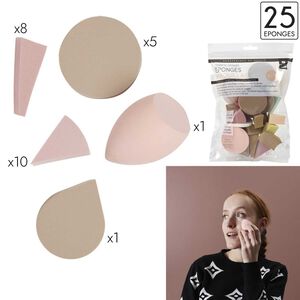 Cosmetic Club 25PK Make-Up Sponges
