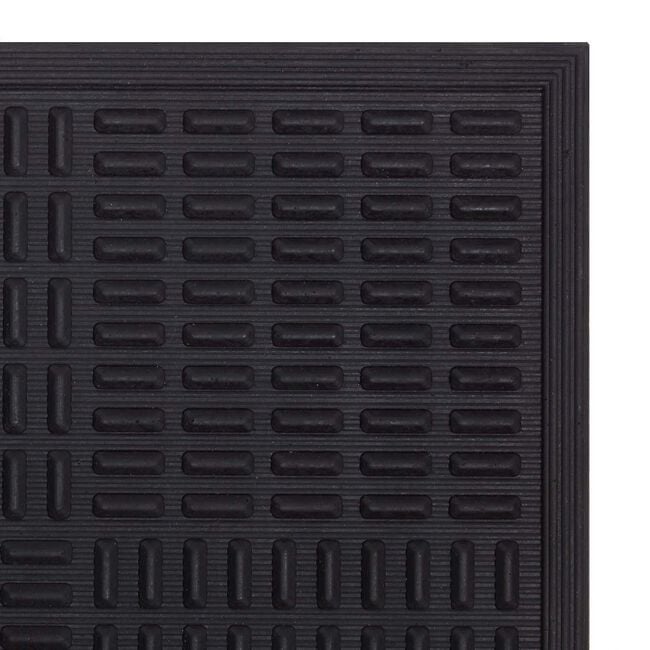 Carved Square Rubber Pin Door Mat