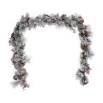 1.8m Light Up Snowy Christmas Pine Cone Garland 