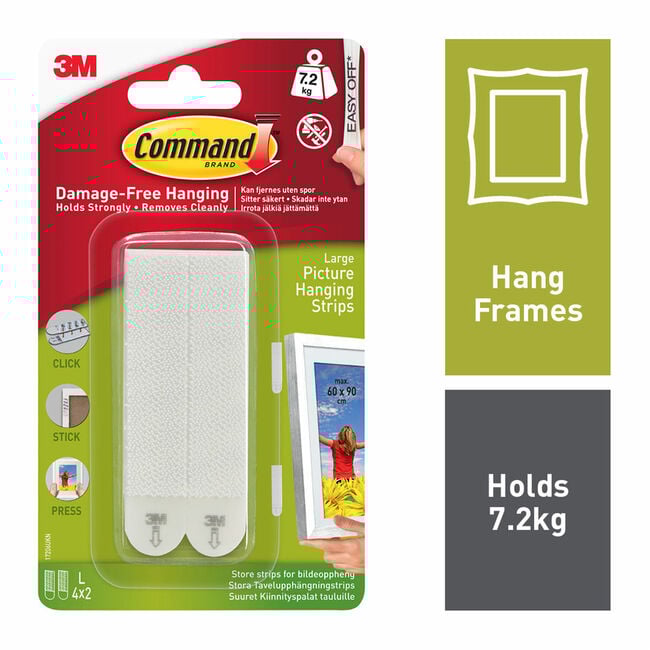 Command 4 Pack Large Picture Hanging Strips