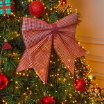 Large Red Diamanté Christmas Bow