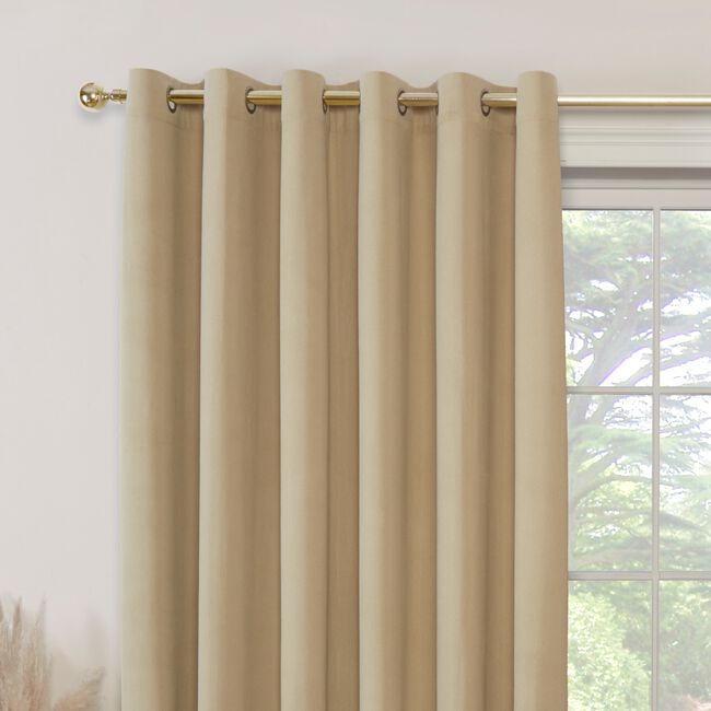 BLACKOUT & THERMAL CORDUROY NATURAL 66x54 Curtain