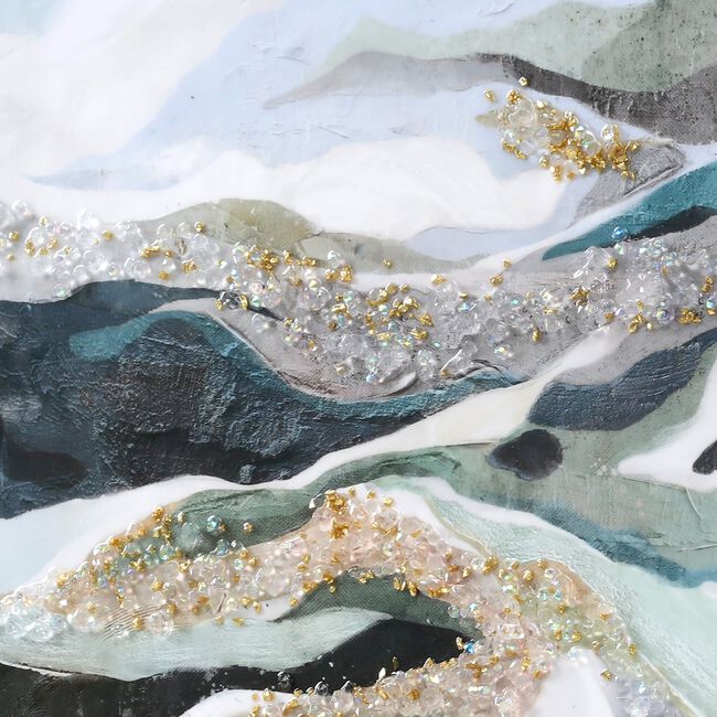 Coastal Dreams Jewelled Wall Art 46.5cm x 46.5cm