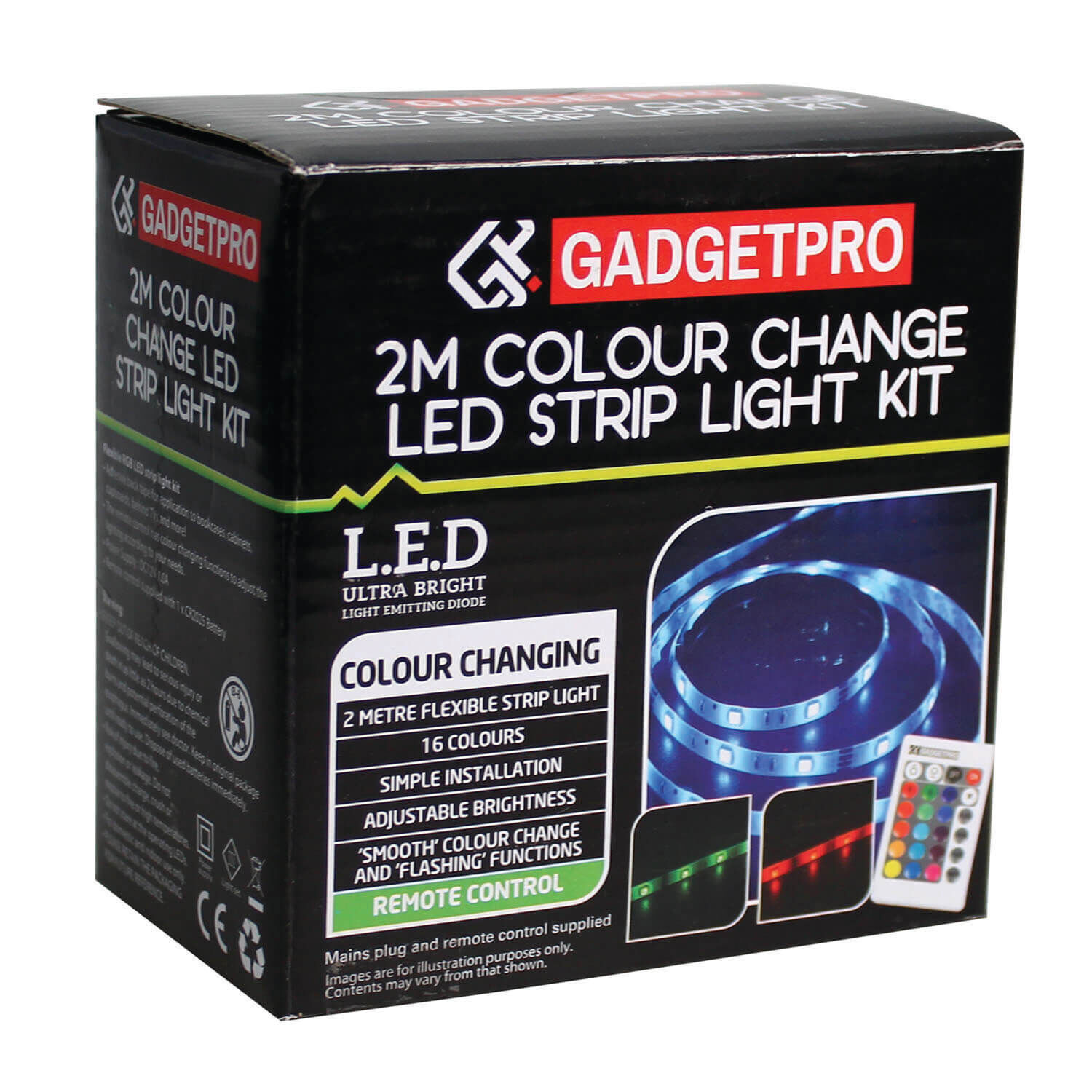 Colour Change Led Strip Light Kit 2m Home Store + More