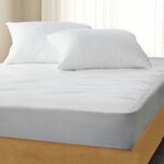 Tencel Quilted Pillowcase Protector Pair - White 