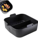 Tower Black Square Air Fryer Tray with Divider