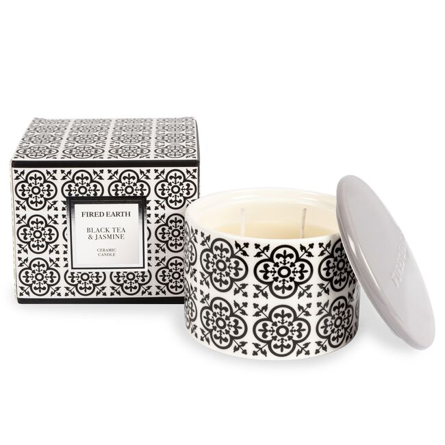 Fired Earth Black Tea & Jasmine Large Candle