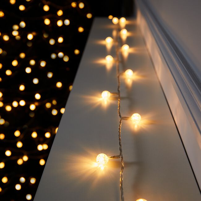 80 WARM WHITE Crystal Berry String Lights