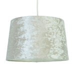 Crushed Silver Light & Lamp Shade