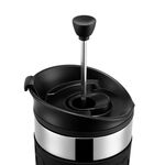 BODUM TRAVEL PRESS BLACK 0.35L Travel Mug & Extra Lid