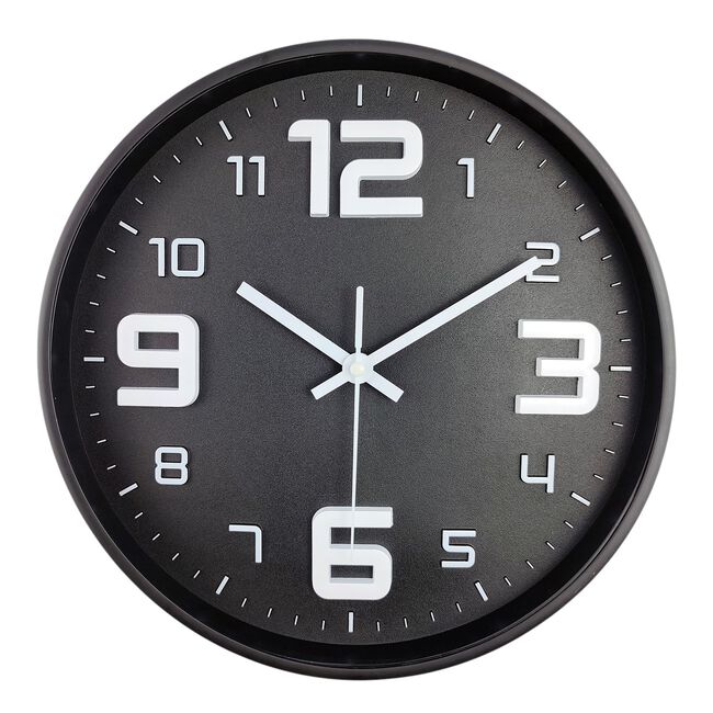 Numerals Black Clock 12'' 
