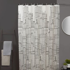 PEVA City Scape Multi Shower Curtain