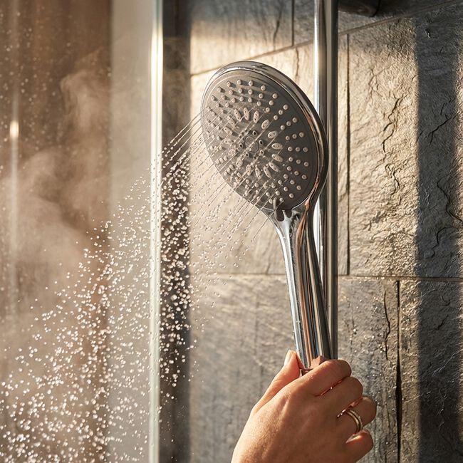 De Vielle 5 Function Jet Shower Head Chrome