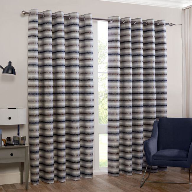 MONO STRIPE NAVY  66x90 Curtain