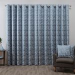 BLACKOUT & THERMAL GRAPHIC GEO BLUE  66x54 Curtain