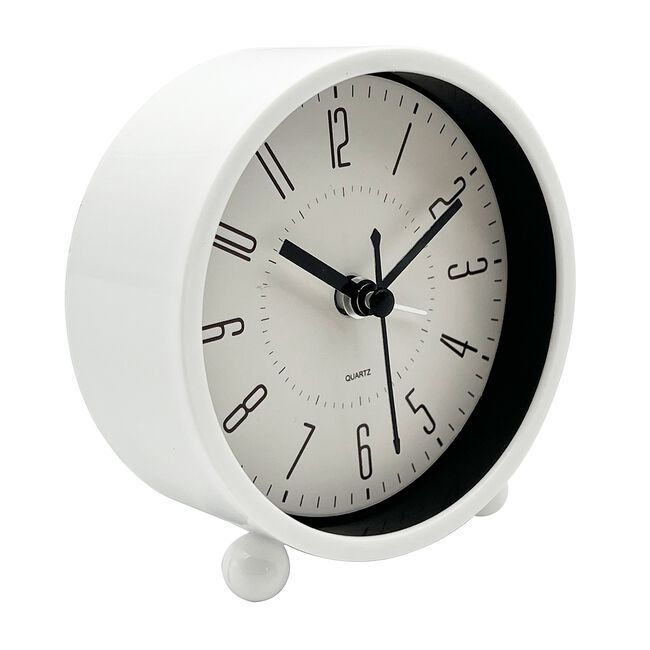TABLE ALARM CLOCK White 10cm