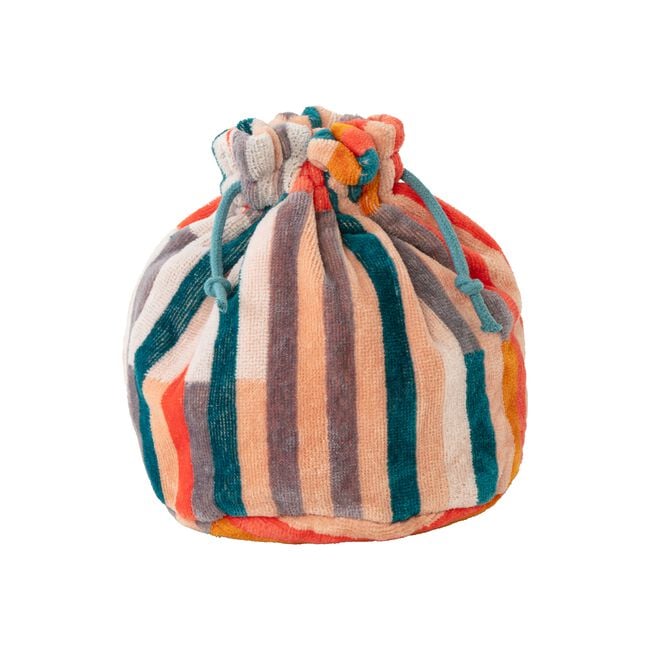 GEO STRIPE TEAL Wash Bag