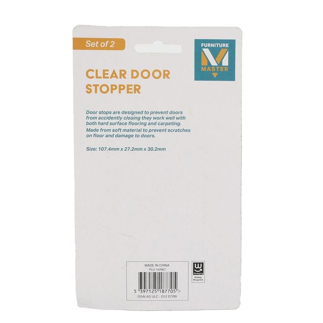 Clear Door Stopper 2 Pcs
