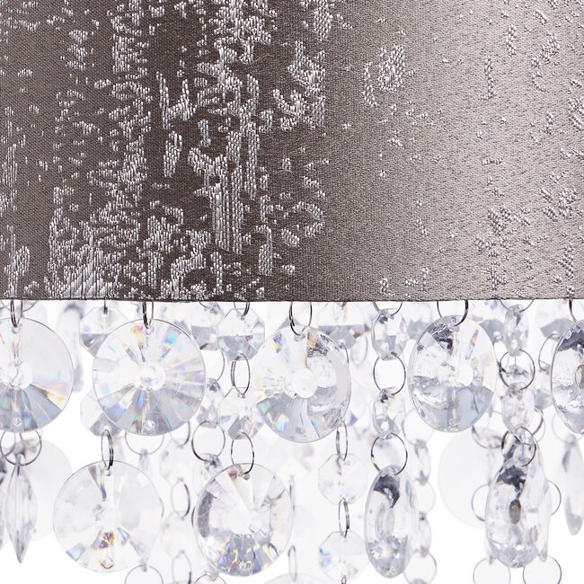 Crushed Velvet With Pendant Ceiling Shade